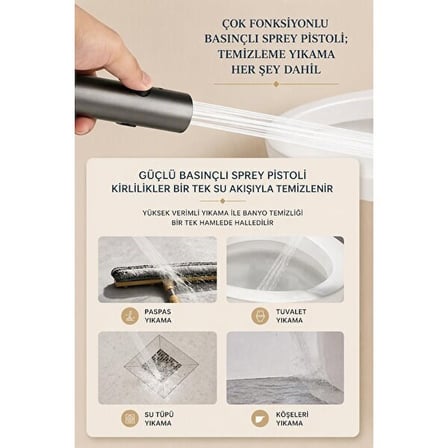 Sardıcı Piano 4 Fonksiyonlu Antrasit Banyo Bataryası ve Tepe Duş Seti