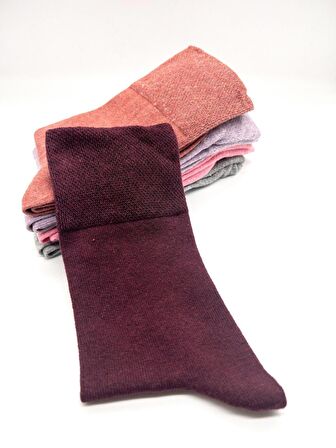 CİHO SOCKS 5 Çift Kadın Pamuklu Sıkmayan Lastikli Soket Çorap