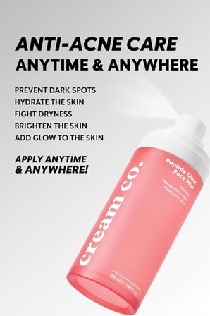 Cream Co. Nemlendirici Aydınlatıcı Yüz Spreyi, Peptit Face Mist, Ektoin Hyaluronik Asit, Tüm Cilt Tipleri, 50 ML