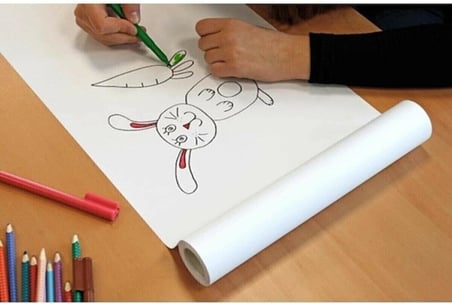 Yapışkanlı Kaymaz Resim Kağıdı 29 Cm X 10 Mt