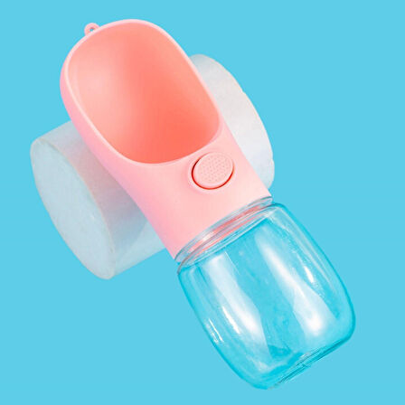 Evyora® 450 ml Taşınabilir Butonlu Evcil Hayvan Suluğu