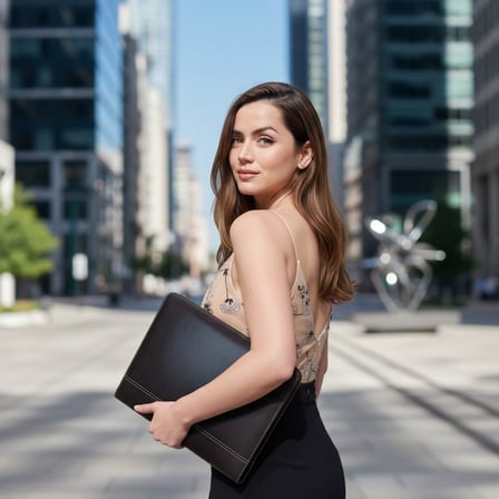Premium Suni Deri Sekreterlik – Mandallı Evrak Tutucu, Tablet Bölmeli Organizer, Çok Gözlü Evrak Dosyası (Hesap Makinesiz Model), Fermuarlı (32.5 × 25 cm), Siyah