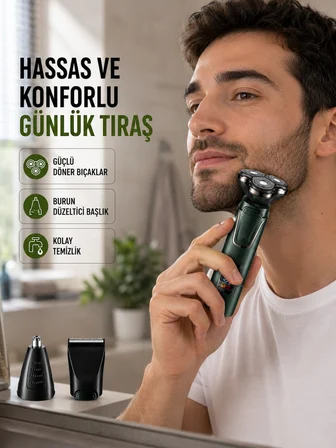 Kablosuz Şarjlı Çok Amaçlı Tıraş Makinesi