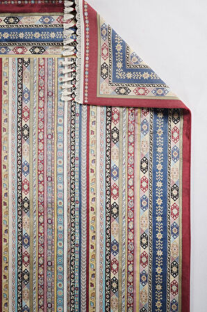 Apex Halı Bruj Bambu Viscon Halı 8741BU Bordo