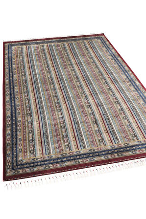 Apex Halı Bruj Bambu Viscon Halı 8741BU Bordo