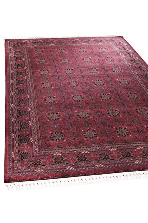 Apex Halı Bruj Bambu Viscon Halı 8731BU Bordo