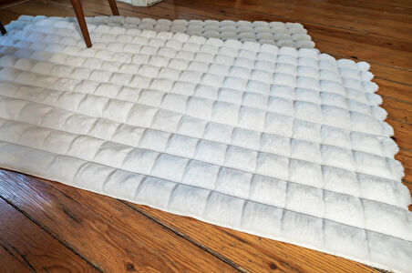 Apex Halı Diamante Peluş Halı 7001 Beyaz