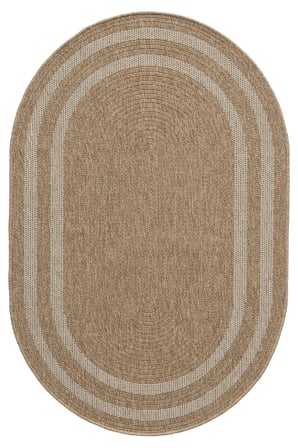 Seyran Halı İndia Hasır Görünümlü Oval Halı 668 Beyaz