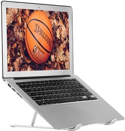 Teknosepetim Alüminyum Manyetik Katlanabilir Ayarlı Dizüstü Laptop Standı, Beyaz