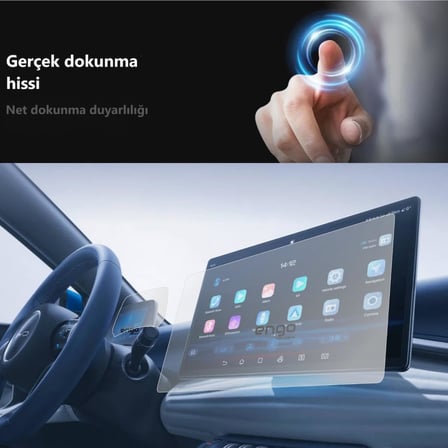 BYD Atto 3 ile Uyumlu Mat Ekran Koruyucu 15.6 inç Multimedya &amp; Navigasyon ve 5 inç Dijital Gösterge Paneli