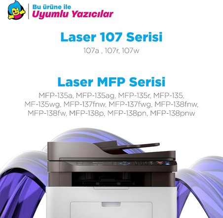 Hp Uyumlu 106A / W1106A Muadil Toner 2'li Avantaj Paket - Çipli / 107A / 107W / MFP 135W / MFP 137fnw