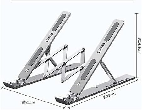 En Büyük Boy Alüminyum Katlanabilir Kademeli Laptop Bilgisayar Notebook Mac Standı, Ergonomik Notebook ve Tablet Tutucu, Çok Sağlam Metal Taşınabilir Tasarım, Hafif Koruma Çantası ile Beraber sg-001