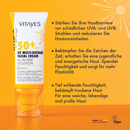 Yüz Güneş Kremi SPF50 Çok Fonksiyonlu Yüksek Uv Koruma Yaşlanma Karşıtı Nemlendirme Cilt Bakımı, 50 ml