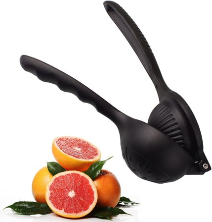 Döküm Limon Sıkacağı Limon Presi Büyük Boy 24cm, Siyah Metal Limon Sıkacağı, Döküm Naranciye Sıkacağı