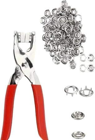 200 Adet Paslanmaz Çelik Çıt çıt ve Pense Seti – Metal Çıt çıt Makinesi, Kumaş Çıtçıt Düğme Seti, El İşi ve Tamir İçin 50 Set Çıt çıt