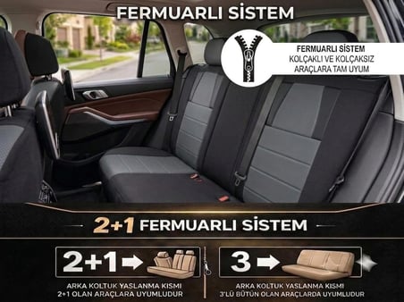 Monza Füme Serisi Ford Puma Koltuk Kılıfı TAM SET