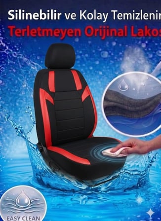 Monza Siyah Kırmızı Serisi Mercedes B Koltuk Kılıfı TAM SET