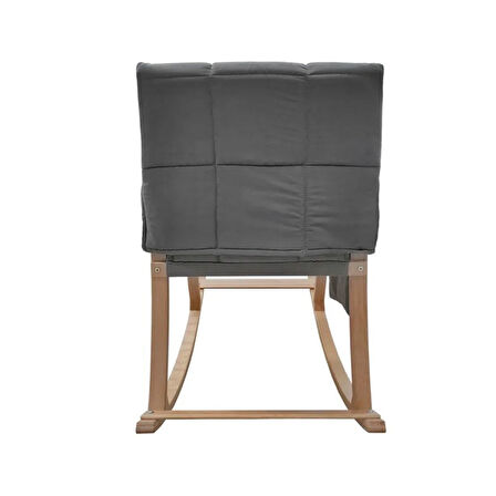 Reyo Paşa Ahşap Sallanan Sandalye, Boyun Yastıklı Çıkartılabilir Kılıflı Minderli Dinlenme Koltuğu E