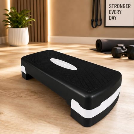 2 Kademeli Ayarlanabilir Step Tahtası, Kaymaz Yüzeyli Aerobik Step Platformu, Evde Fitness Kardiyo Egzersiz Aleti, Pilates ve Spor Antrenman Basamağı, 68 x 29 x 10/14 cm
