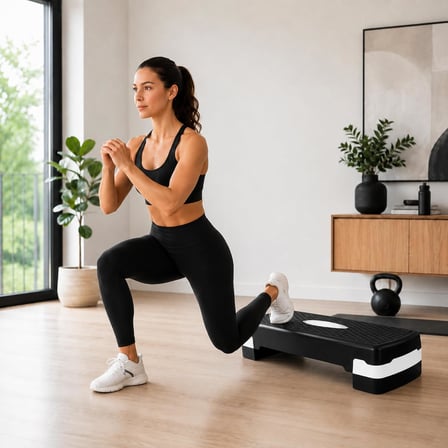 2 Kademeli Ayarlanabilir Step Tahtası, Kaymaz Yüzeyli Aerobik Step Platformu, Evde Fitness Kardiyo Egzersiz Aleti, Pilates ve Spor Antrenman Basamağı, 68 x 29 x 10/14 cm