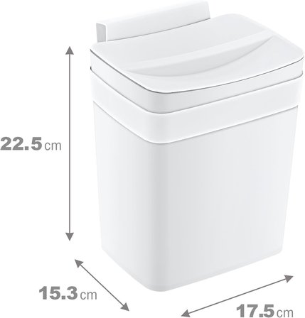 Soft Askılı Çöp Kutusu 4 LT BEYAZ