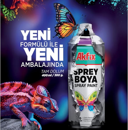Sprey Boya, Yüksek Kapatıcılık, İç ve Dış Mekan Kullanımı, Nitro-Combi Kalite, UV Dayanıklı, Hızlı Kuruyan, Çizilme ve Darbe Dayanımlı, Çok Amaçlı Dekoratif Boya (Mat Siyah)