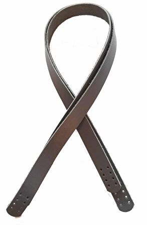 Gri renk gerçek deri 70x2.3 cm çift sap