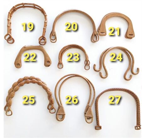 Bambu görünümlü plastik çanta sapı B22
