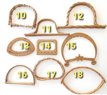 Bambu görünümlü plastik çanta sapı B1