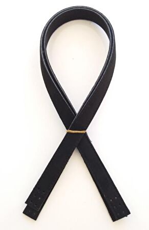 Süet Suni Deri Siyah Çift Sap 80x2 cm