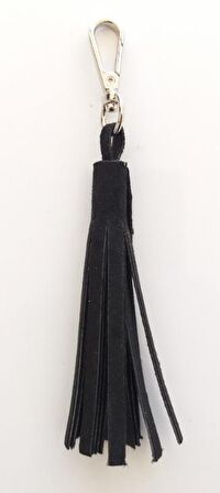 Süet Suni Deri Siyah Çift Sap 80x2 cm