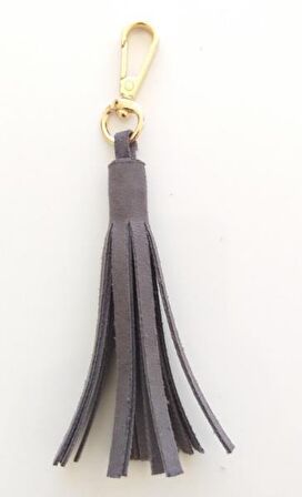 Süet Suni Deri Gri Çift Sap 70x2 cm