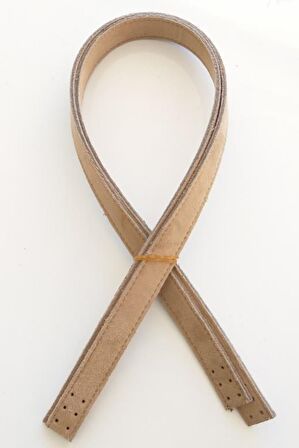 Süet Suni Deri Bej Çift Sap 70x2 cm