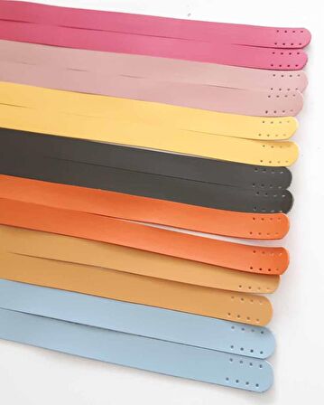 70x2.5 cm, sarı renk suni deri çanta sapı