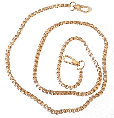  Light Gold Renk Kare Model Çanta Zinciri (120 cm)