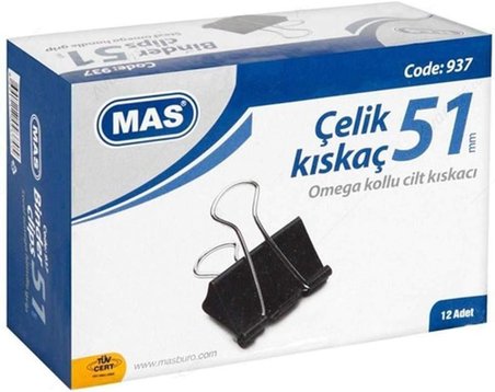 937 Omega Çelik Kıskaç 51 Mm -Siyah-