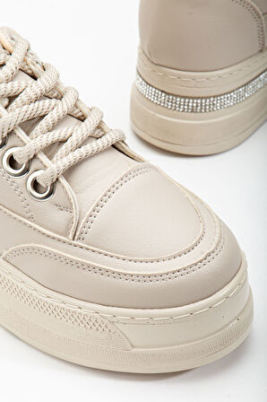 Granes Kadın Bej Gizli Topuk Sneaker