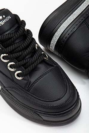 Granes Kadın Siyah Gizli Topuk Sneaker