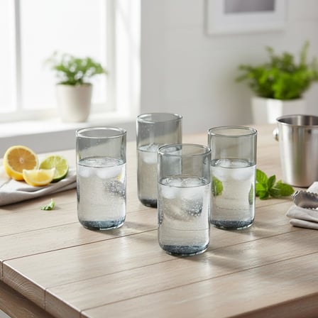 4'lü Borosilikat Cam Bardak Seti - 460 ml Büyük Boy Isıya Dayanıklı Renkli Meşrubat ve Kahve Bardağı - Kurşunsuz Ekolojik (4 Adet) Amber (Bal Rengi) ve Füme Renk Seçenekleri (FÜME - 4 ADET)