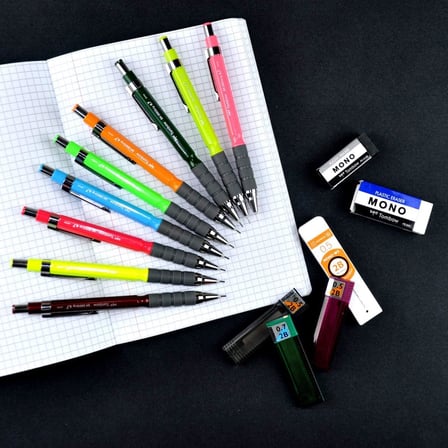 Sh-300 Grip Mekanik Kalem|Uç boyutu 0,7 mm|Öğrenciler, Yetişkinler, Ev, Okul, Ofis, Kırtasiye Kullanımı için İdeal|Yazma, Eskiz, Çizim, Mandala Sanatı | Nane Yeşili