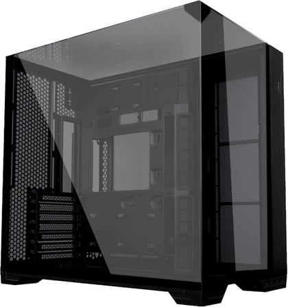 Lian Li O11 Vision Kompakt Siyah Çelik Temperli Cam ATX Orta Kule Bilgisayar Kasası-Geri Bağlantı Desteği-O11VPX