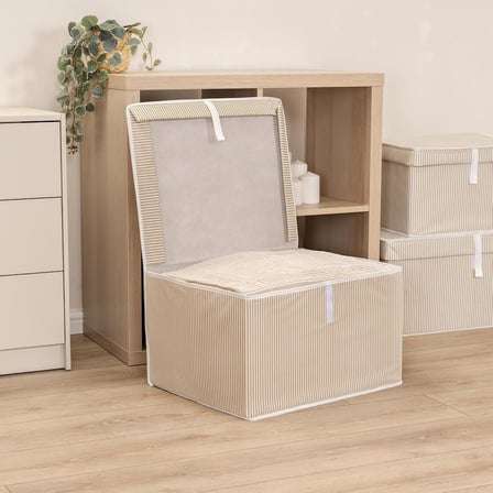 Çok Amaçlı Düzenleyici Kapaklı Sandık Tipi Kutu Hurç Organizer 3 Lü Set (Kahverengi, Maxi 50 x 40 x 30)