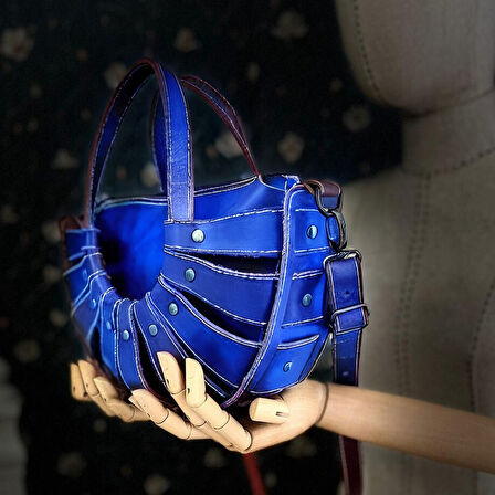 CARIDEA El Yapımı Hakiki Deri Kadın Çanta, Clutch, El Omuz Çantası v109