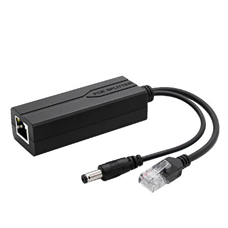 AN6650 PoE Splitter Adaptör 24V to 12V Gigabit Ethernet IP Kamera NVR Modem Access Point Dönüştürücü