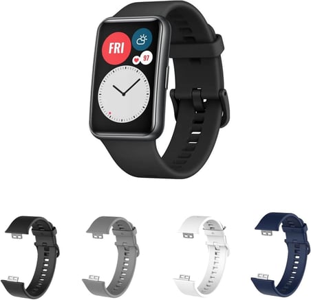 Huawei Watch Fit için Silikon Kordon Kayış - KY26 (Lacivert)