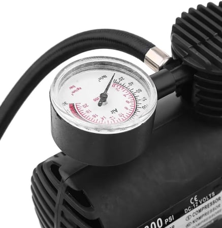 12V Araç Hava Kompresörü, 300 PSI Lastik Şişirme Pompası, Çakmak Girişli Mini Kompresör, Taşınabilir Oto Lastik Şişirici, Araba Bisiklet Motor Top Pompası