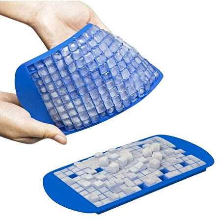 Evyora® 160'lı Mini Küp Şekilli Silikon Buzluk, Sunum Buzluk