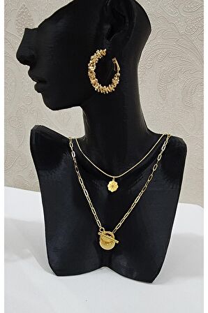 Gold Altın Avusturalyalı Kalp Tiffany Model Çelik Kolye