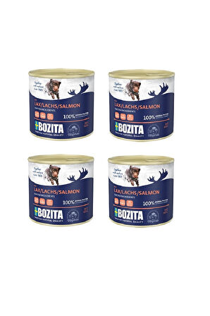 Bozita Tahılısz Somon Balıklı Köpek Konservesi 625 Gr. X 4 Adet