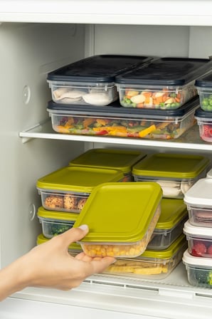 4 Adet Buzdolabı ve Derin Dondurucu Saklama Kabı Seti, Fresh Box, Dolap Düzenleyici ve Buz Dolabı Organizeri, BPA İçermeyen PP Plastik,Gıdaları Taze Tutma,Mutfak Düzenleyici (Beyaz)